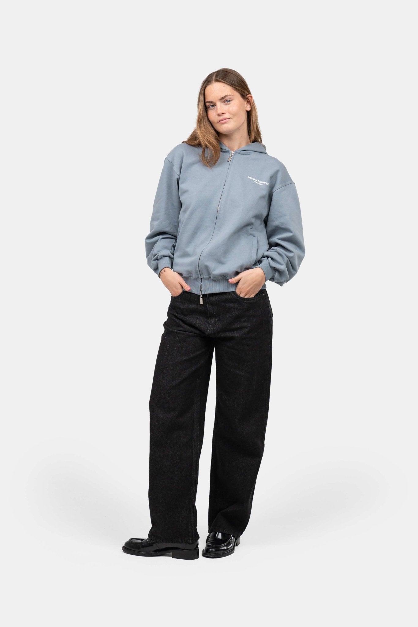 UNMARKED Zip-Hoodie Blå | Skagen-clothing.dk